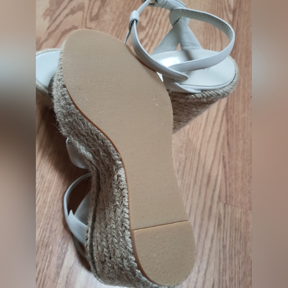 Saint Laurent Tribute Leather Espadrille Wedge Sandals - Picture 4 of 8